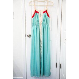 Umgee Spaghetti Strap Teal Maxi Dress, size M